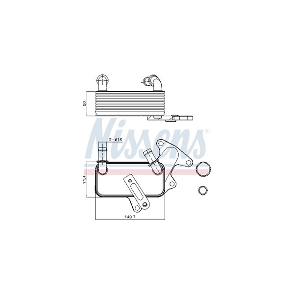 Oljekylare, automatisk transmission Nissens 91129 NISSENS