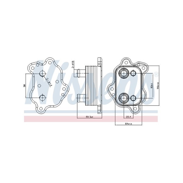 Oljekylare, motor Nissens 91150 NISSENS