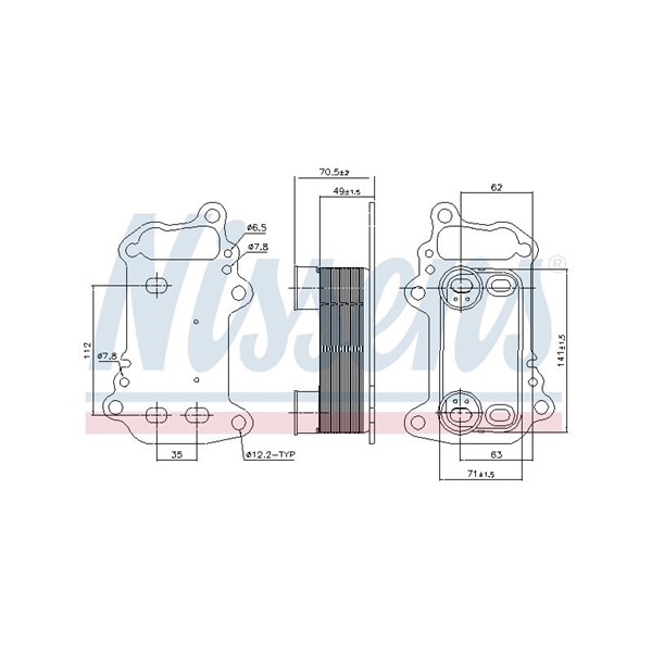 Oljekylare, motor Nissens 91151 NISSENS