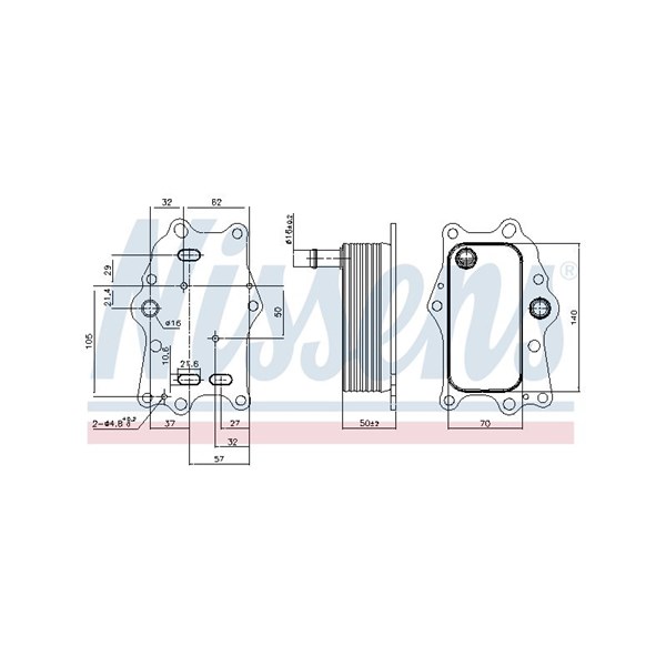 Oljekylare, motor Nissens 91165 NISSENS Oljekylare, motor Nissens 91165 NISSENS