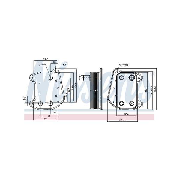 Oljekylare, motor Nissens 91166 NISSENS