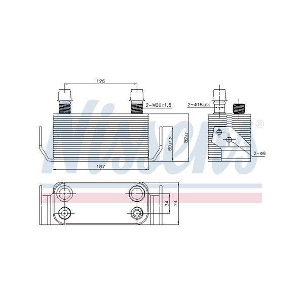 Oljekylare, automatisk transmission Nissens 91178 NISSENS
