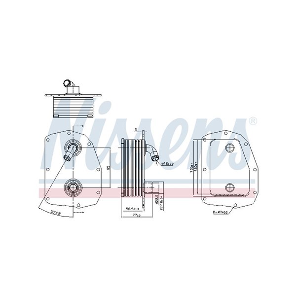 Oljekylare, motor Nissens 91179 NISSENS