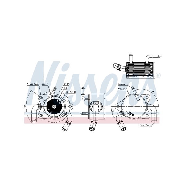 Oljekylare, automatisk transmission Nissens 91180 NISSENS