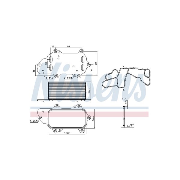 Oljekylare, motor Nissens 91225 NISSENS