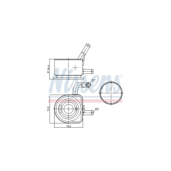 Oljekylare, motor Nissens 91230 NISSENS
