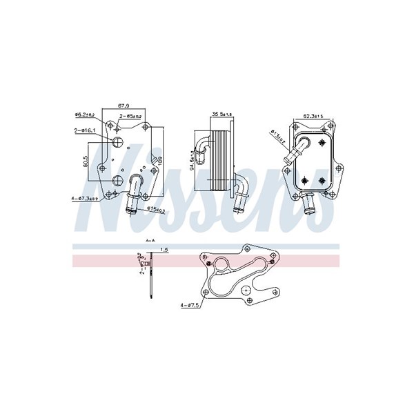 Oljekylare, motor Nissens 91239 NISSENS Oljekylare, motor Nissens 91239 NISSENS