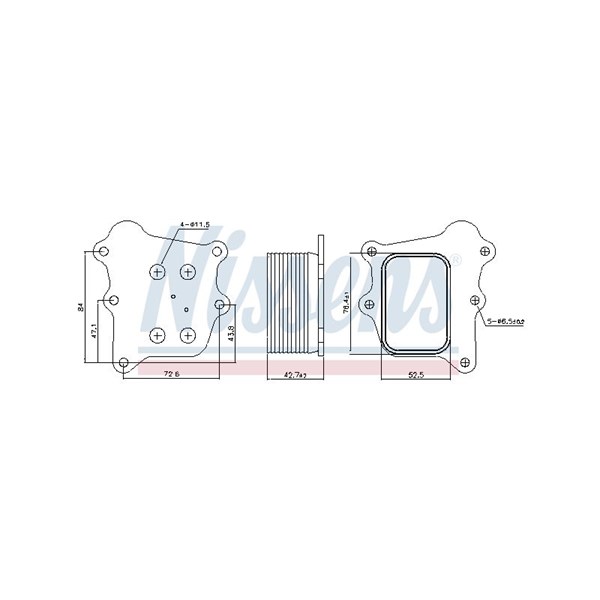 Oljekylare, motor Nissens 91250 NISSENS