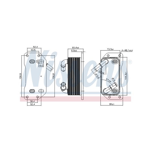Oljekylare, motor Nissens 91254 NISSENS
