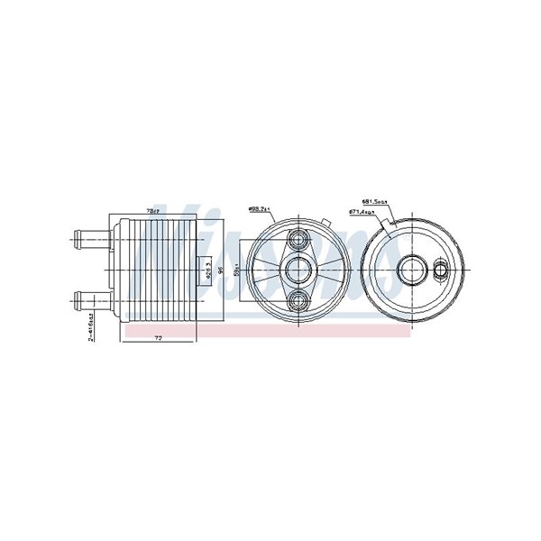 Oljekylare, automatisk transmission Nissens 91267 NISSENS