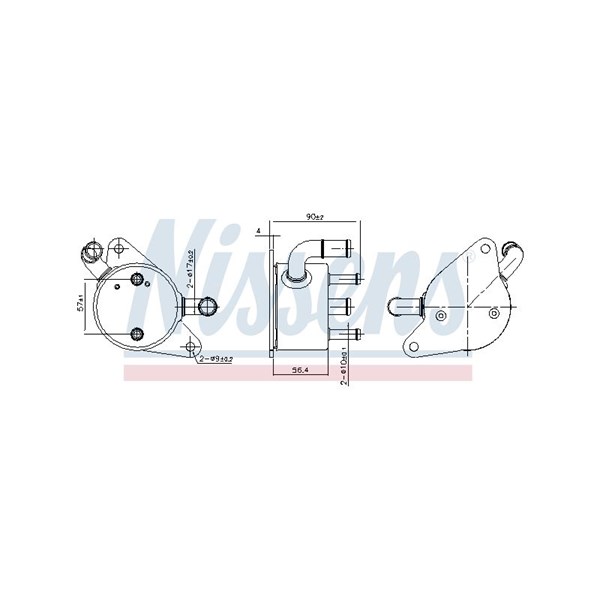 Oljekylare, automatisk transmission Nissens 91284 NISSENS