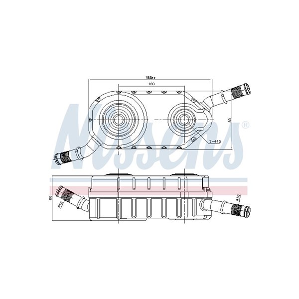 Oljekylare, automatisk transmission Nissens 91287 NISSENS