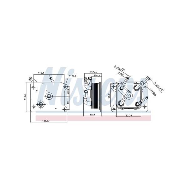 Oljekylare, automatisk transmission Nissens 91292 NISSENS