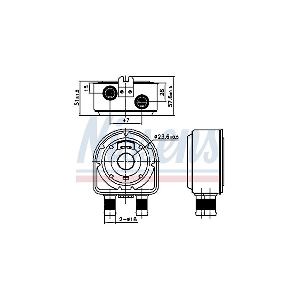 Oljekylare, motor Nissens 91295 NISSENS
