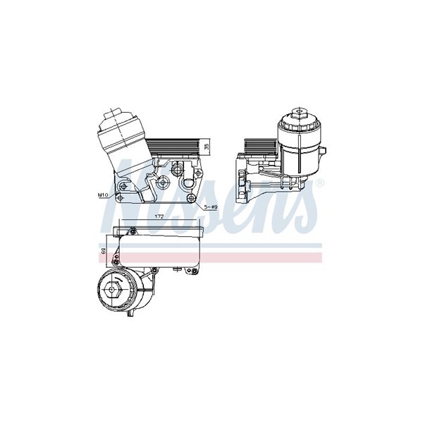 Oljekylare, motor Nissens 91310 NISSENS