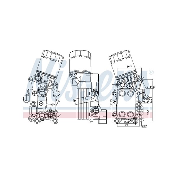 Oljekylare, motor Nissens 91311 NISSENS
