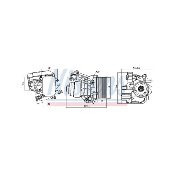 Oljekylare, motor Nissens 91312 NISSENS
