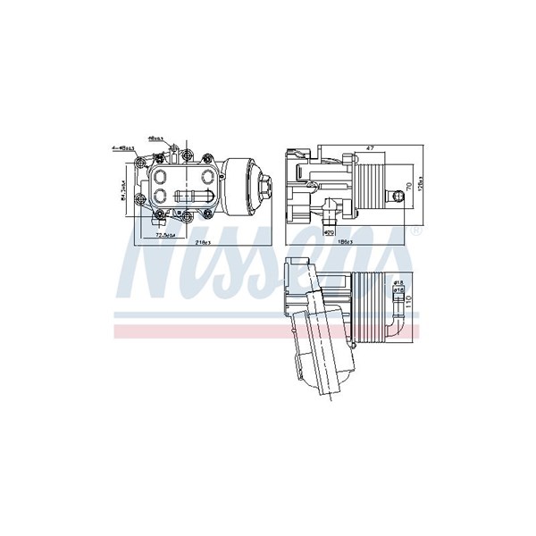 Oljekylare, motor Nissens 91315 NISSENS