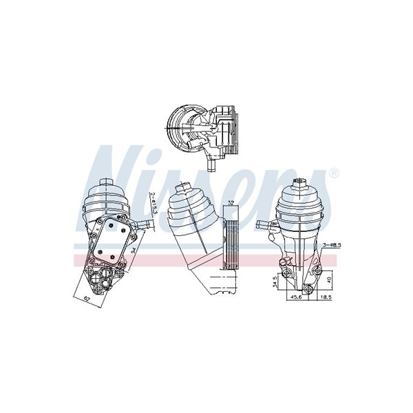 Oljekylare, motor Nissens 91320 NISSENS