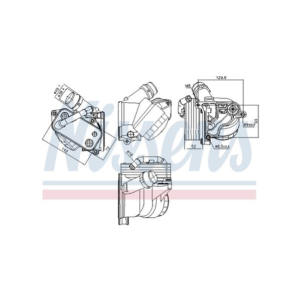 Oljekylare, motor Nissens 91322 NISSENS