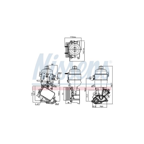 Oljekylare, motor Nissens 91326 NISSENS