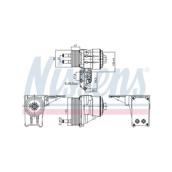 Oljekylare, motor Nissens 91328 NISSENS