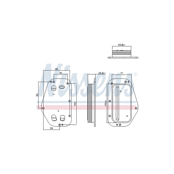 Oljekylare, motor Nissens 91360 NISSENS