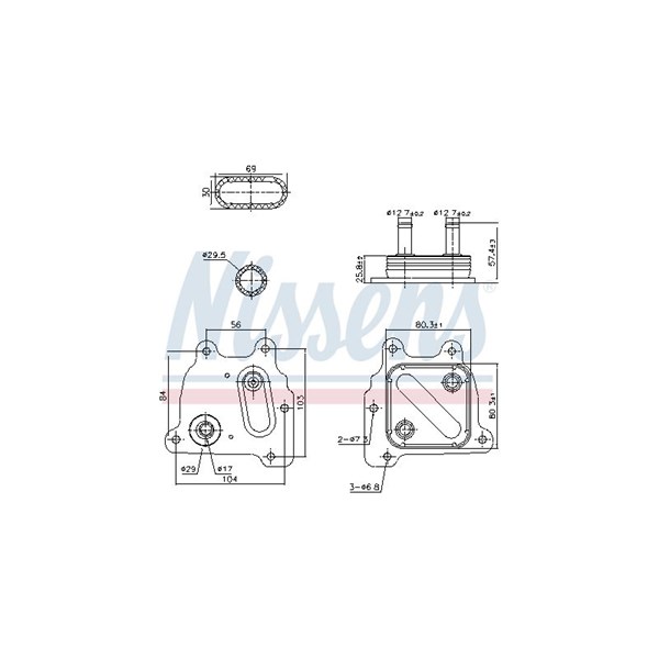 Oljekylare, motor Nissens 91374 NISSENS