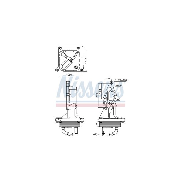 Oljekylare, motor Nissens 91375 NISSENS