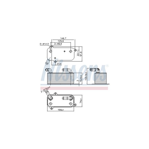 Oljekylare, automatisk transmission Nissens 91389 NISSENS