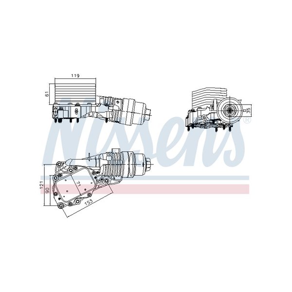 Oljekylare, motor Nissens 91400 NISSENS