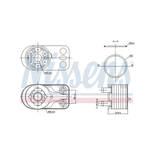Oljekylare, motor Nissens 91422 NISSENS