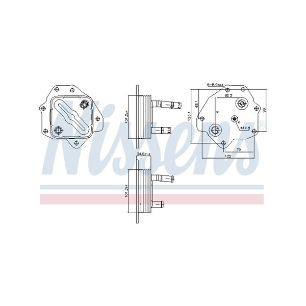 Oljekylare, motor Nissens 91443 NISSENS