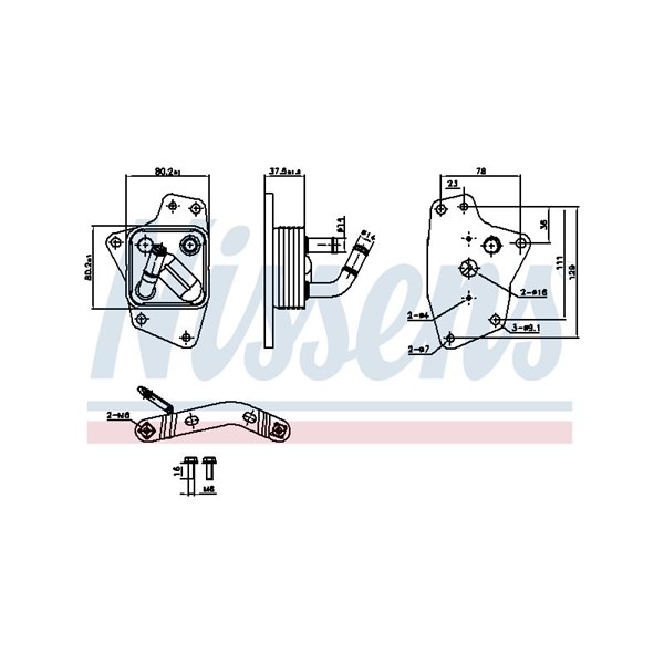 Oljekylare, motor Nissens 91444 NISSENS