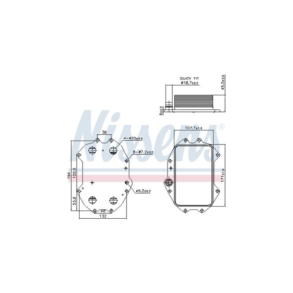 Oljekylare, motor Nissens 91445 NISSENS