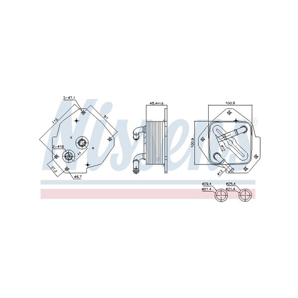 Oljekylare, motor Nissens 91456 NISSENS