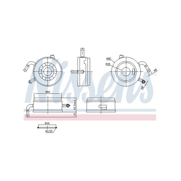 Oljekylare, motor Nissens 91470 NISSENS