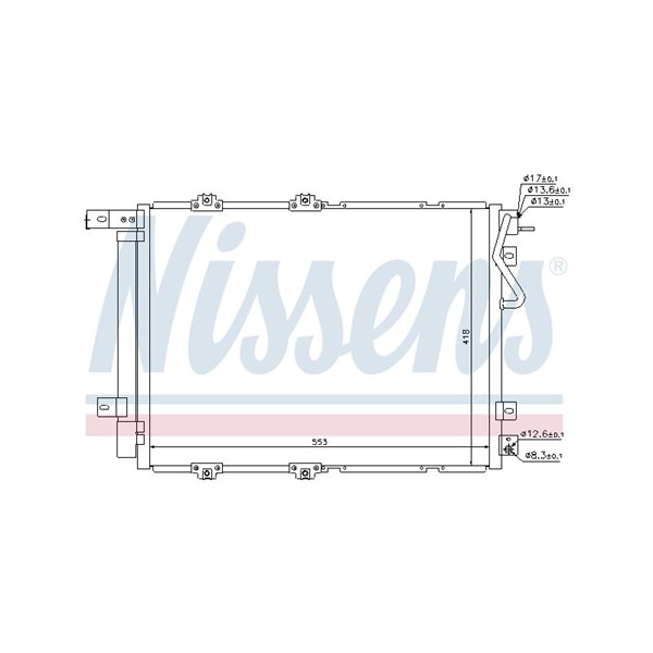 Kondensor, klimatanläggning Nissens 940203 NISSENS