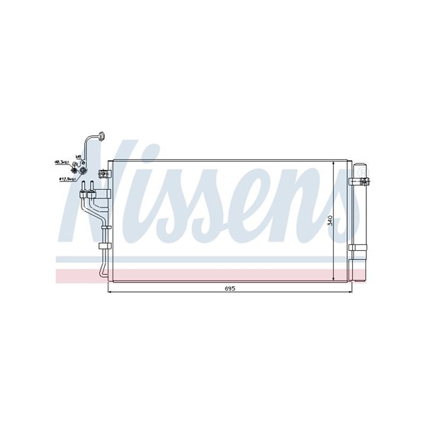 Kondensor, klimatanläggning Nissens 940249 NISSENS