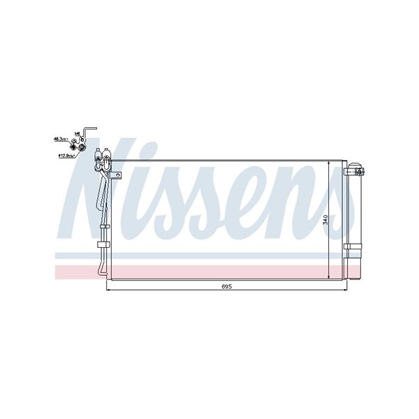 Kondensor, klimatanläggning Nissens 940250 NISSENS
