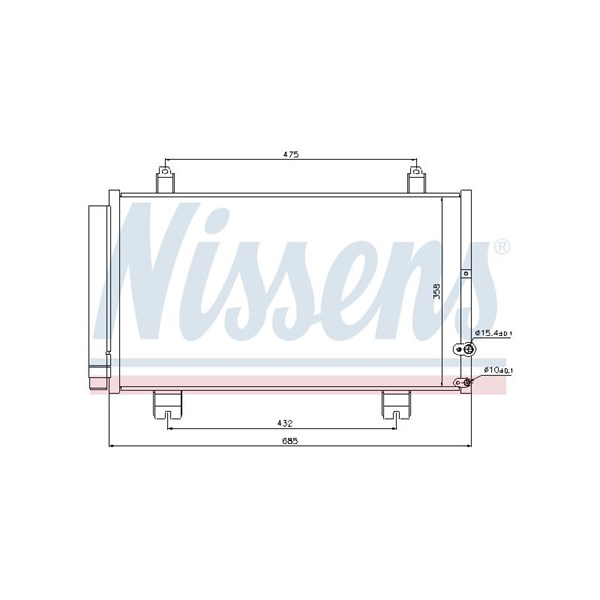 Kondensor, klimatanläggning Nissens 940261 NISSENS