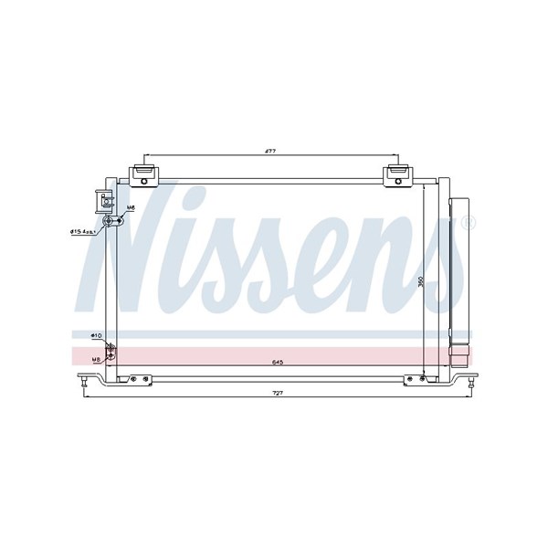 Kondensor, klimatanläggning Nissens 940283 NISSENS