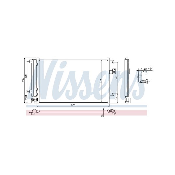 Kondensor, klimatanläggning Nissens 940292 NISSENS