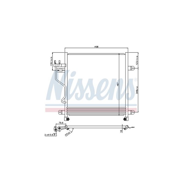 Kondensor, klimatanläggning Nissens 940323 NISSENS