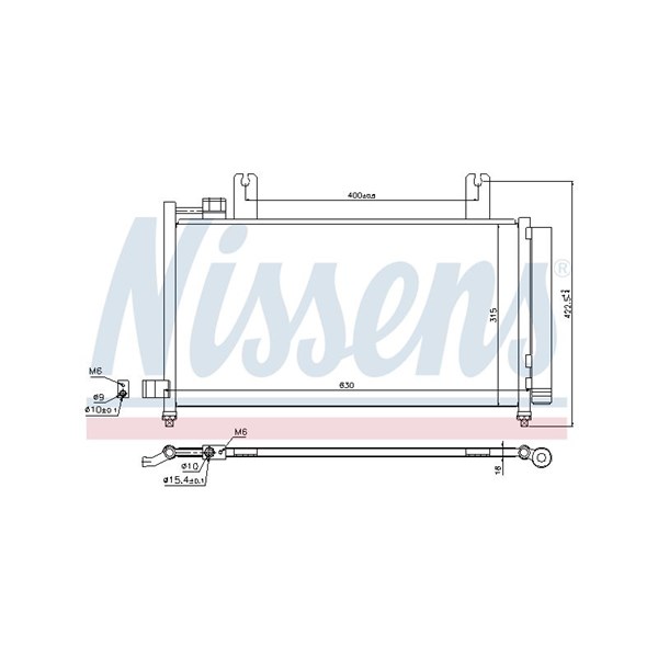 Kondensor, klimatanläggning Nissens 940328 NISSENS