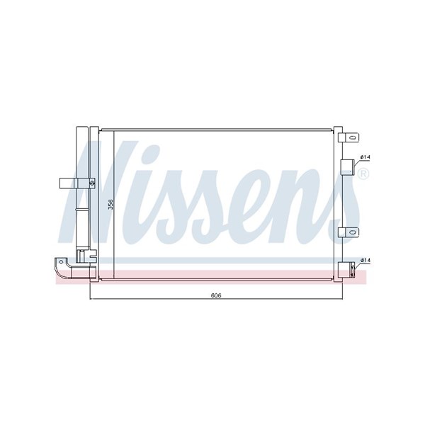 Kondensor, klimatanläggning Nissens 940346 NISSENS