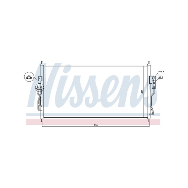 Kondensor, klimatanläggning Nissens 940363 NISSENS