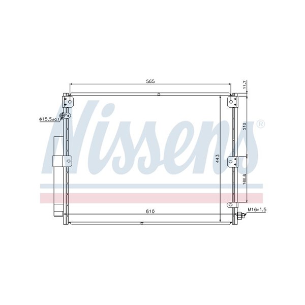 Kondensor, klimatanläggning Nissens 940375 NISSENS