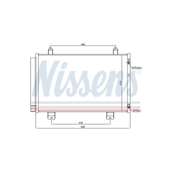 Kondensor, klimatanläggning Nissens 940434 NISSENS