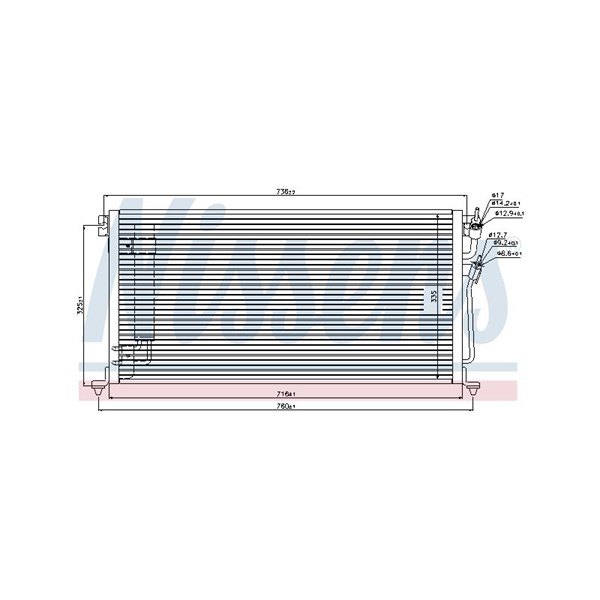 Kondensor, klimatanläggning Nissens 940439 NISSENS